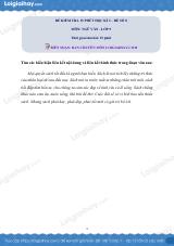 Đề kiểm tra 15 phút Văn 9 - Đề số 8